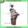 garden decoration lovely life size bronze two pelicans statues